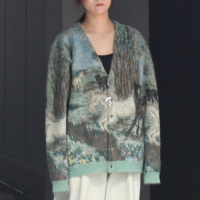 YOKE - 【残りわずか】Horse Jaqucard Mohair Cardigan | ACRMTSM