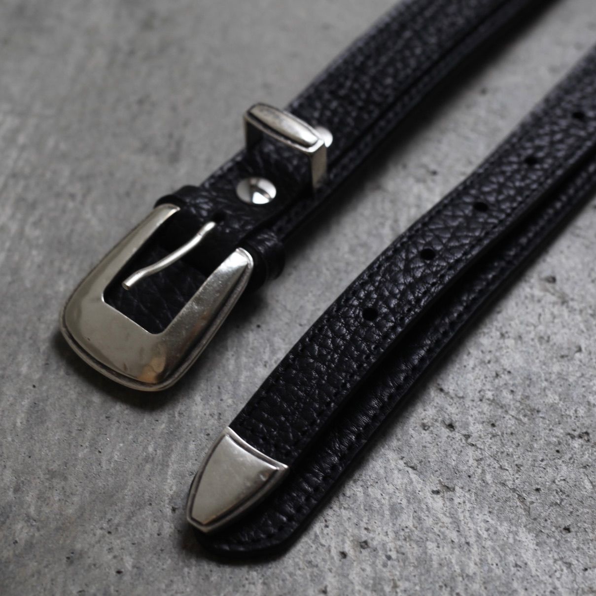 LEMAIRE - 【残り一点】Minimal Western Belt(GRAINED COW LEATHER