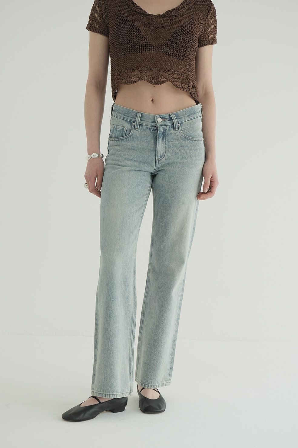 CLANE - ローウエスト スリムデニムパンツ - LOW WAIST SLIM DENIM