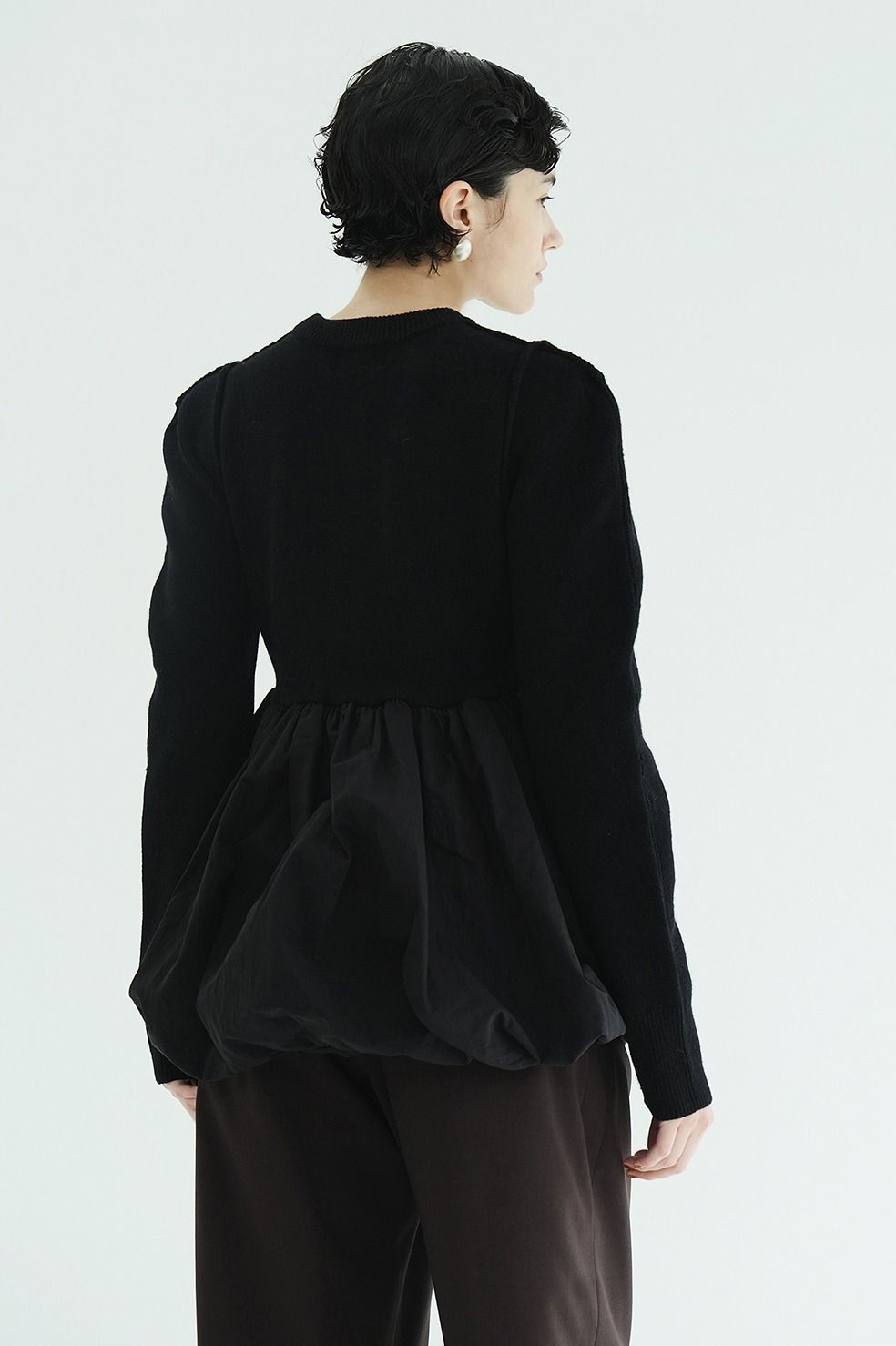 CLANE - ドッキングニットトップス | DOCKING POWERSHOULDER KNIT TOPS