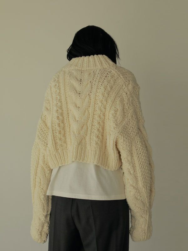 ETRE TOKYO - ケーブルハンドニットプルオーバー - OFF WHITE | ADDICT