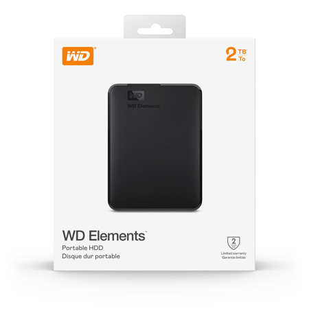 WD Elements 2TB USB 3.0 Portable External Hard Drive WDBU6Y0020BBK
