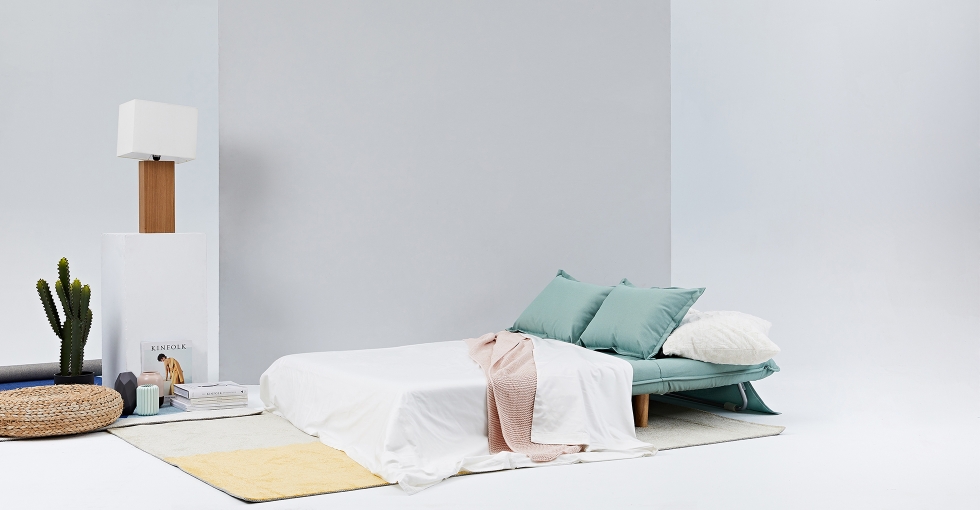 AJ2│奧圖│湖水綠│雙人座沙發床(拉扣版) | AJ2 愛家概念|北歐沙發