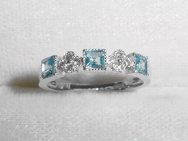 K18WGブルートパーズ/ダイヤ リング 【誕生石11月】 – オール