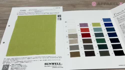 22491 40sフレンチリネンメロウキャンバスリラクシングワッシャー[生地