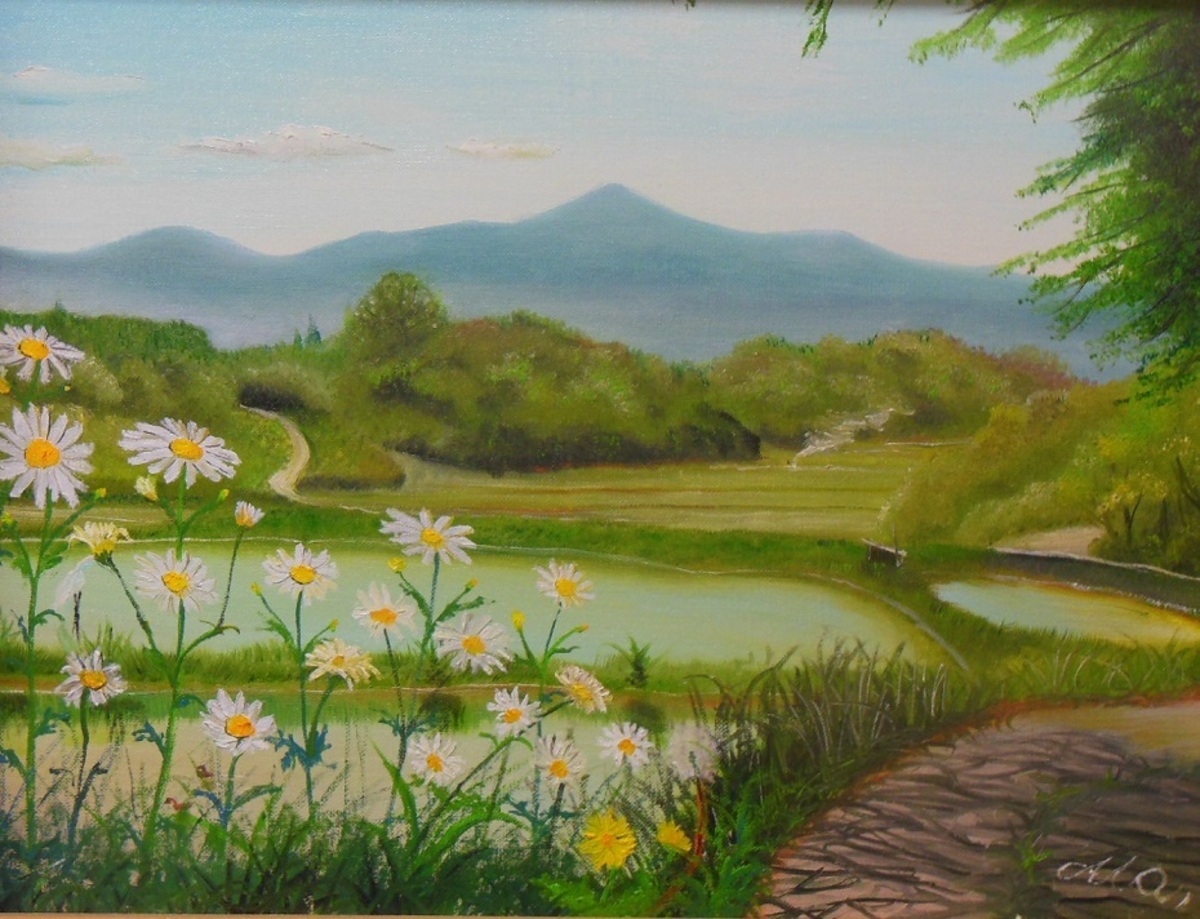 春の田園,マーガレット風景」 by 渡辺 正重｜Artmeter｜暮らしを彩る