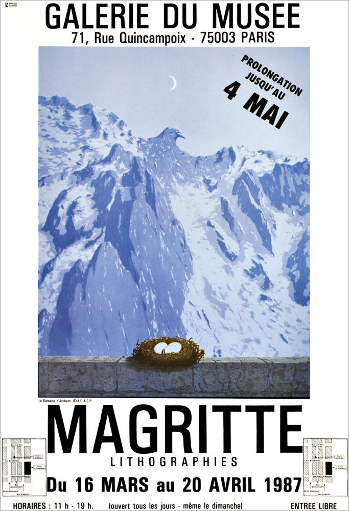 ポスター ルネ・マグリット 展覧会ポスター Le Domaine d'Arnheim