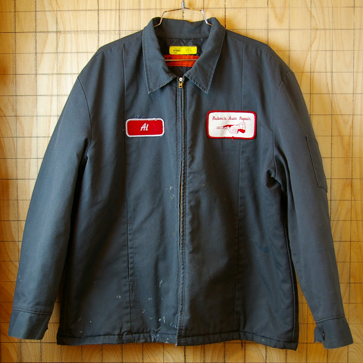 UniFirst】USA古着ワッペンTALONジップワークジャケットコットン