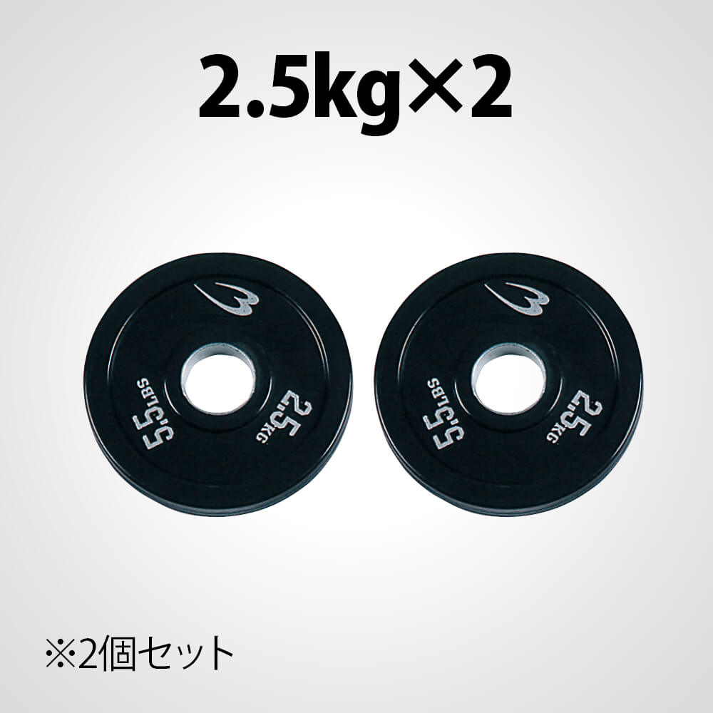 オリンピックプレート 2．5KG 2個セット PR004ST250｜BODYMAKER