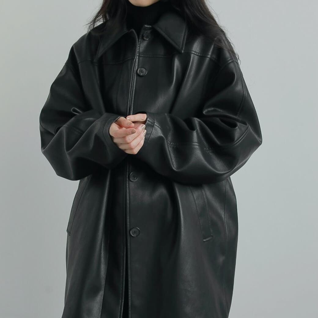 anuke アンヌーク エコレザー オーバー ジャケット｜BORN FREE ONLINE SHOP