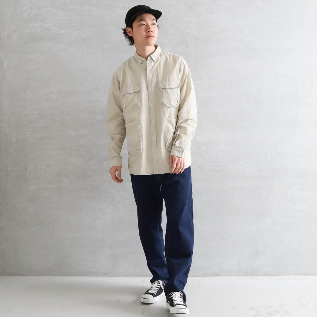 NANGA ナンガ コットンナイロンリップストップキャンプシャツ｜BORN