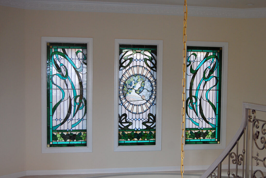 アール・ヌーボー、ヴィクトリアデザイン-001 | ステンドグラスバロック