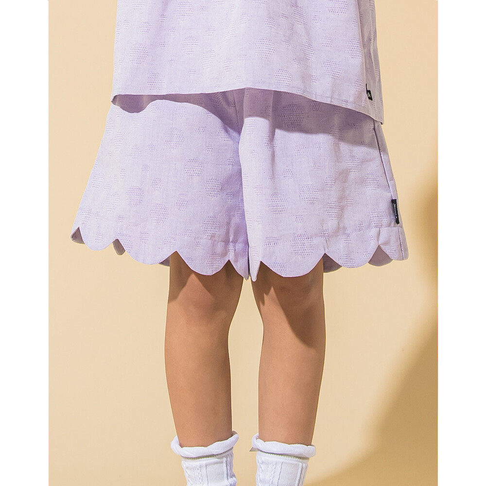 裾 スカラップ ドット キュロット (90~130cm)(90cm パープル): ボトム