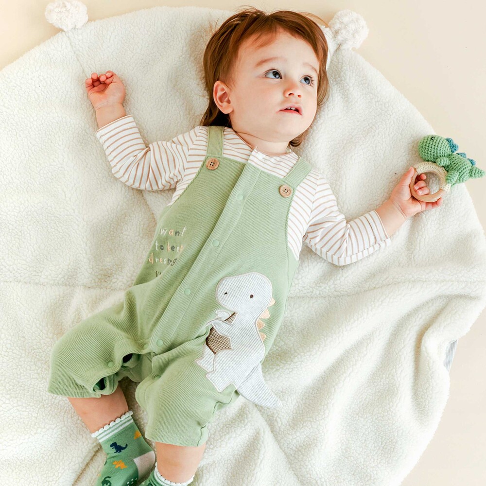 恐竜しっぽサロペットドッキングロンパースベビー(70~80cm)(70cm