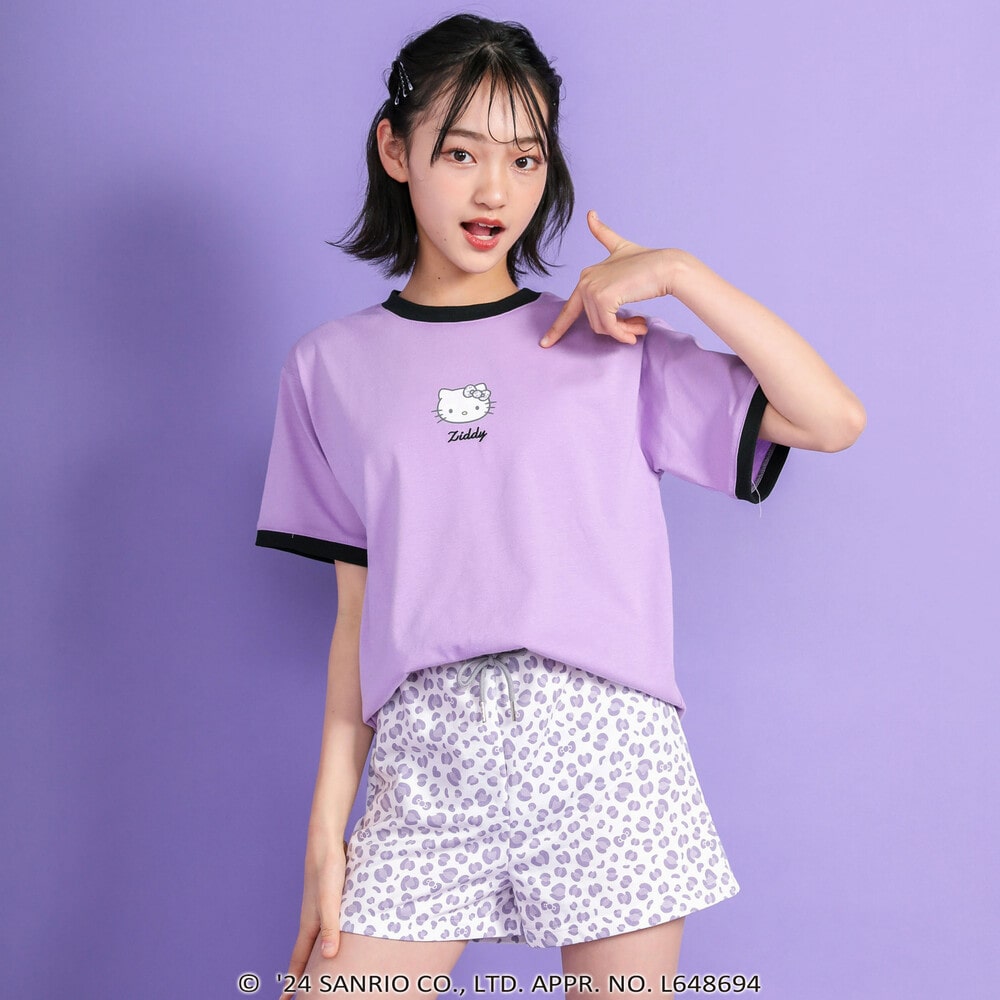 ニコ☆プチ 掲載 】【ハローキティ×ZIDDY】Tシャツ&ショーパンツ
