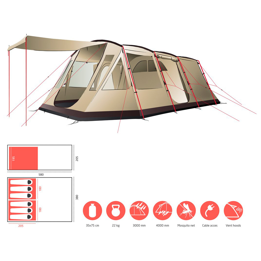 Grand Canyon Dolomiti 6 - Group tent | Buy online | Bergfreunde