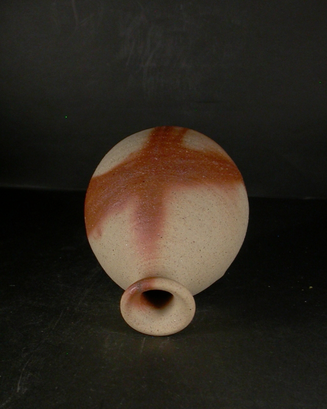 備前焼 岡山県無形文化財 故浦上 善次 共箱付き少し大振りな緋襷徳利9