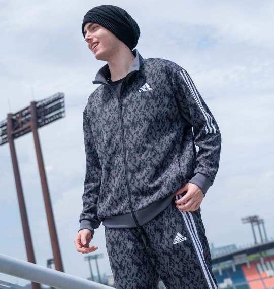 大きいサイズ 総柄ウォームアップジャケット | adidas (アディダス
