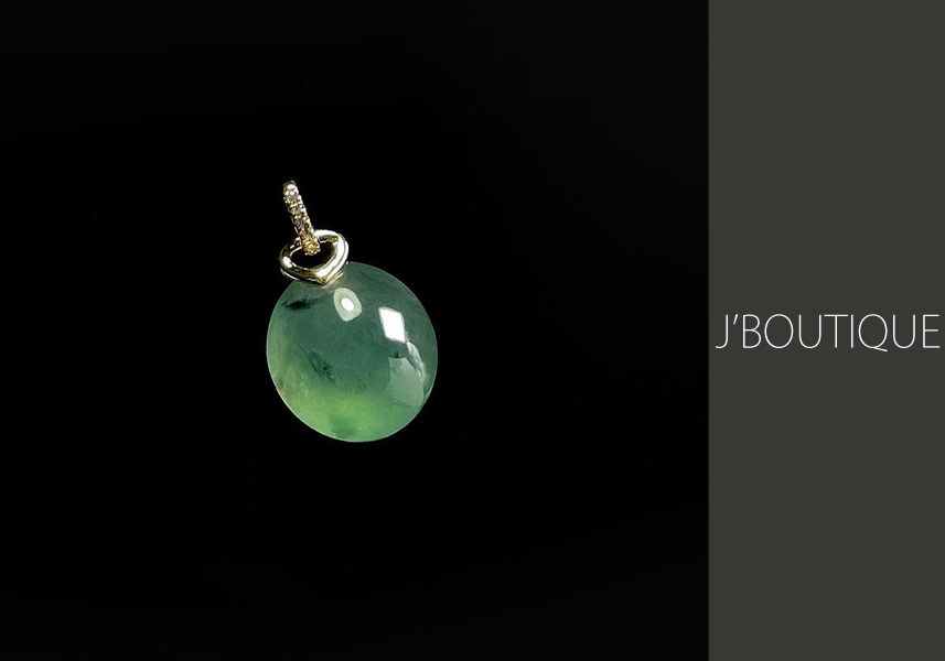 ミャンマー産天然無処理翡翠 猿 サル 精霊 ペンダント 手石