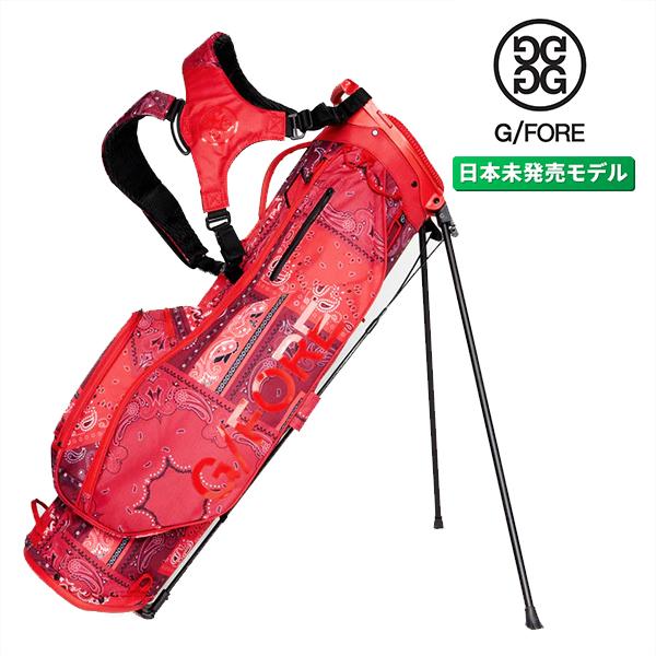ジーフォア G FORE スタンド キャディバッグ バンダナ プリント ルビー