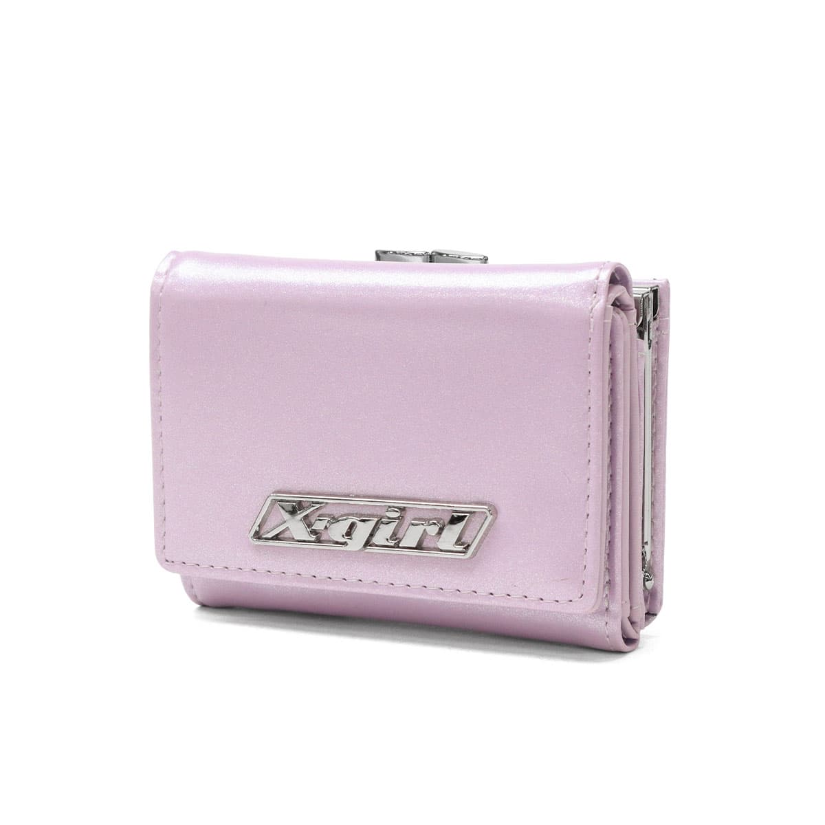 X-girl エックスガール LOGO PLATE MINI WALLET 三つ折り財布