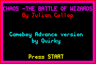 Chaos The Battle Of Wizards GBA - (Strategy) - GameBrew