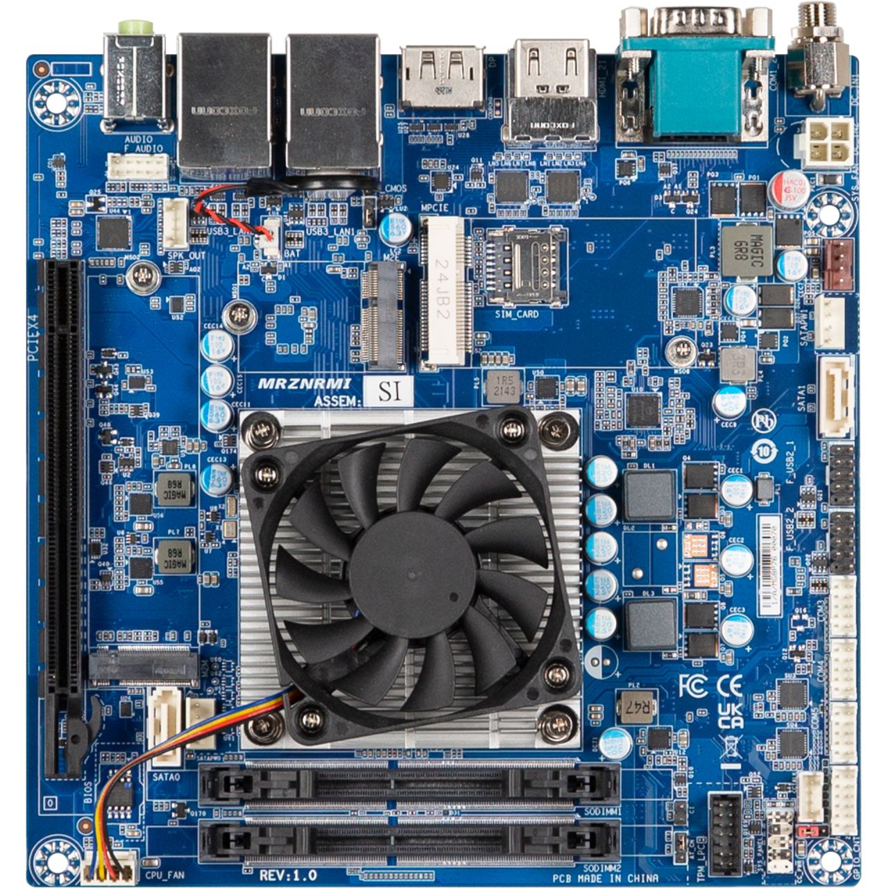 mITX-1505A | Mini-ITX Embedded Motherboard with AMD Ryzen™ R1505G