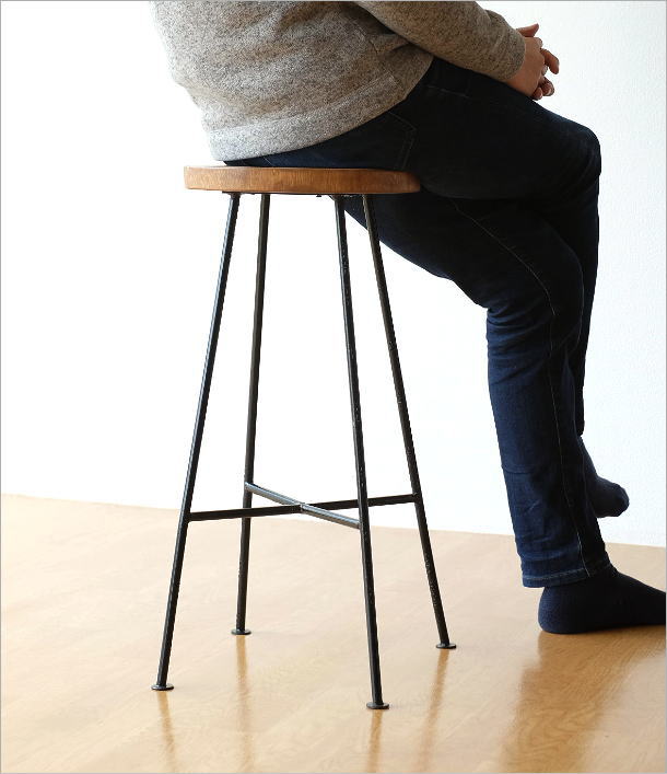ハイスツール 木製 アイアン おしゃれ シンプル スツール カウンター