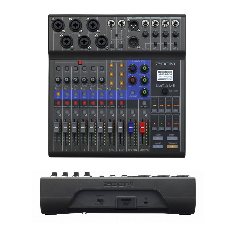 ZOOM(ズーム) LiveTrak L-8 ライブミキサー&レコーダー(L-8): マイク
