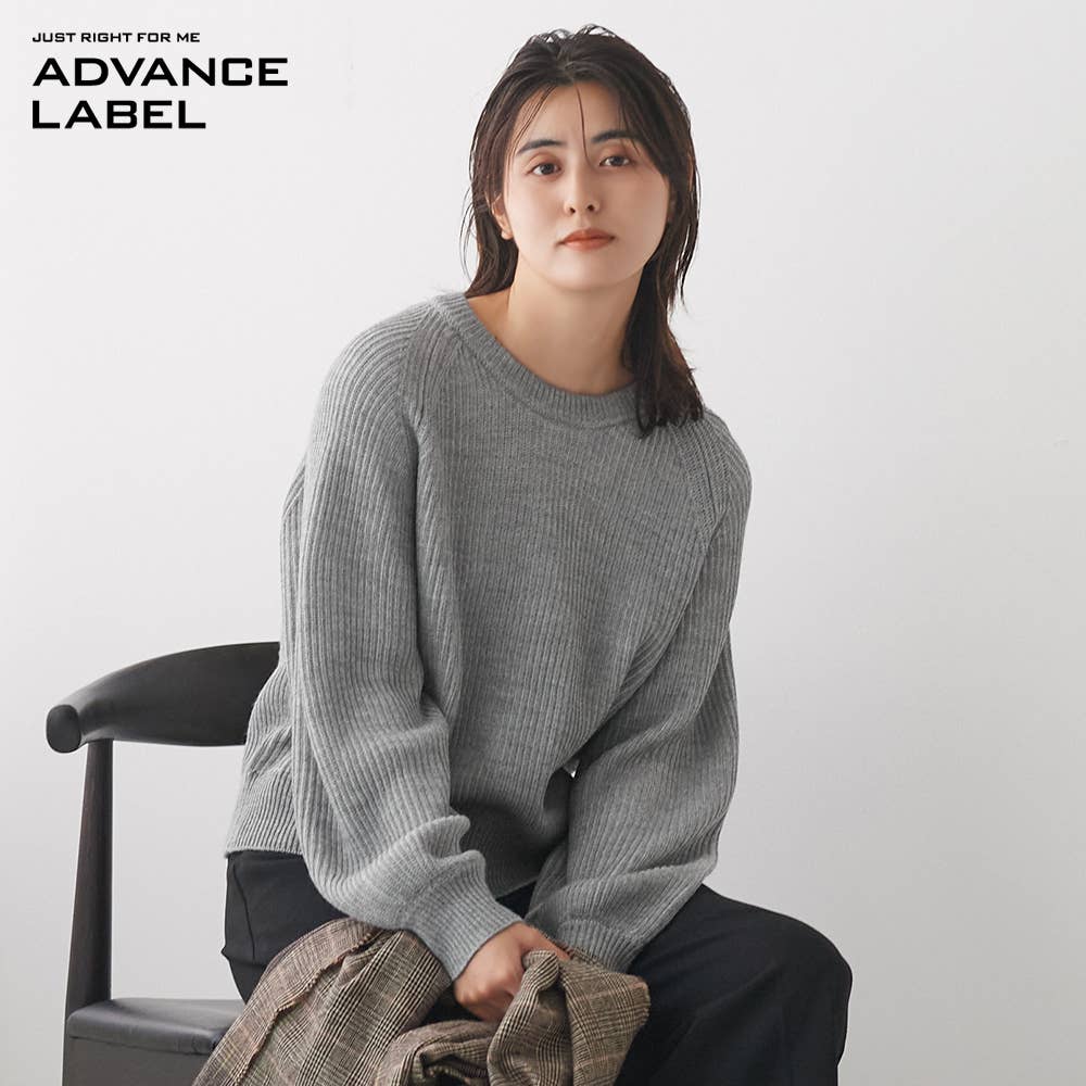 リブ編みニットプルオーバー【SALE】 ALY636 :レディース トップス