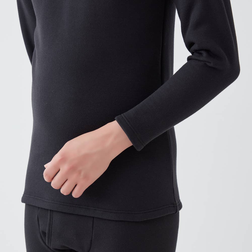 厚手綿混】裏起毛クルーネックロングスリーブシャツ（丸首） CK9708