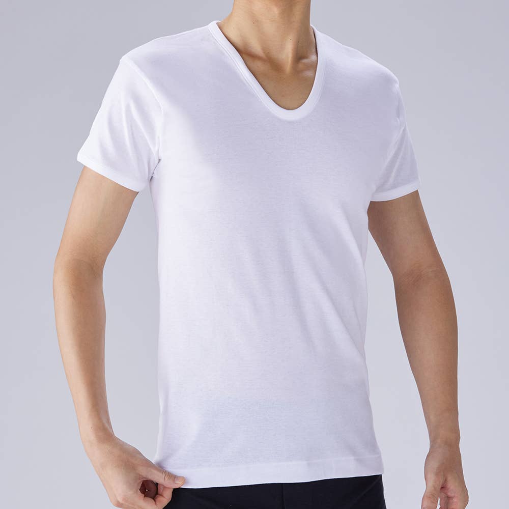 半袖U首【まとめ買い割対象】 KQ5016 :メンズ トップス