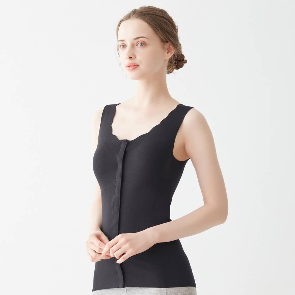 Thetis Yoga Dress カップ付きタンクトップ M カップ付き前開きタンク