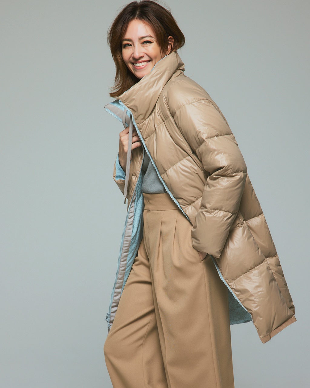 スタンドカラー・リバーシブルダウン/DoCLASSE