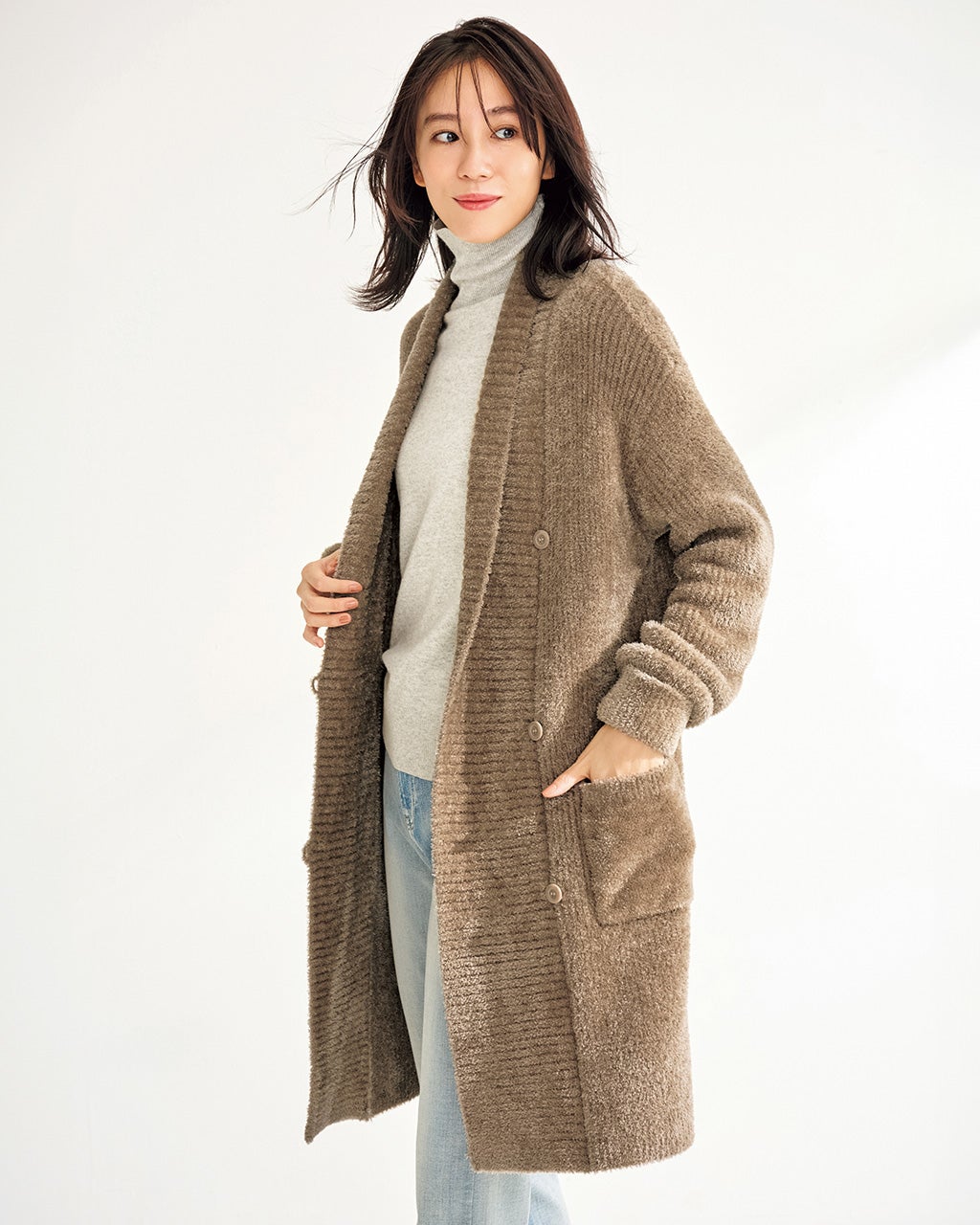 歳末クリスマスセール‼️Papas ミントグリーン ショールカラー