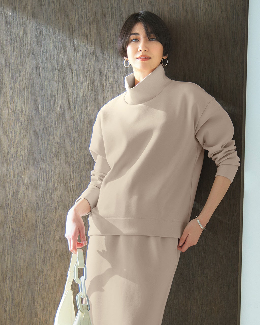 ダンボールニット・ハイネックプルオーバー/DoCLASSE