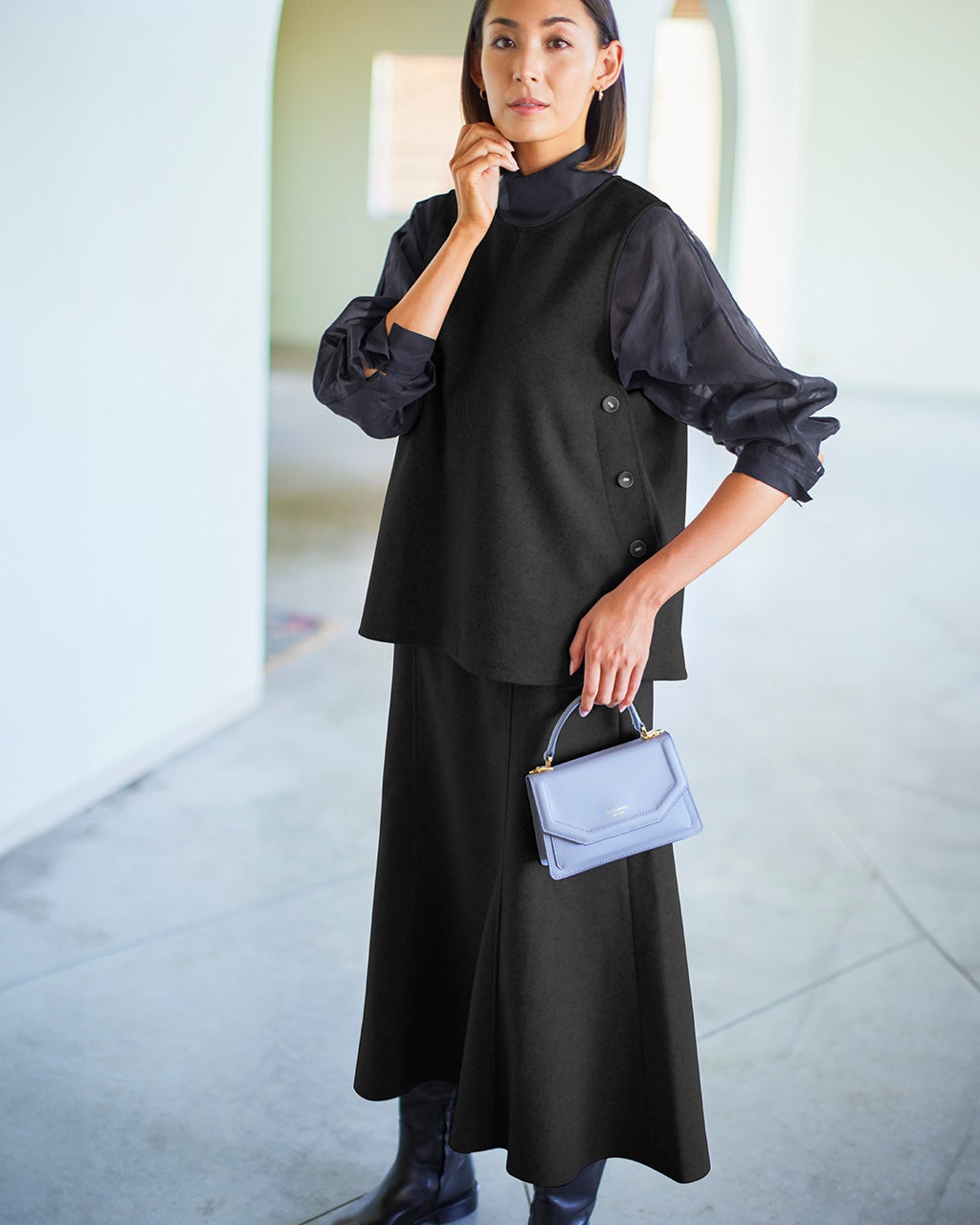 ウール混ニードル・セットアップ/DoCLASSE