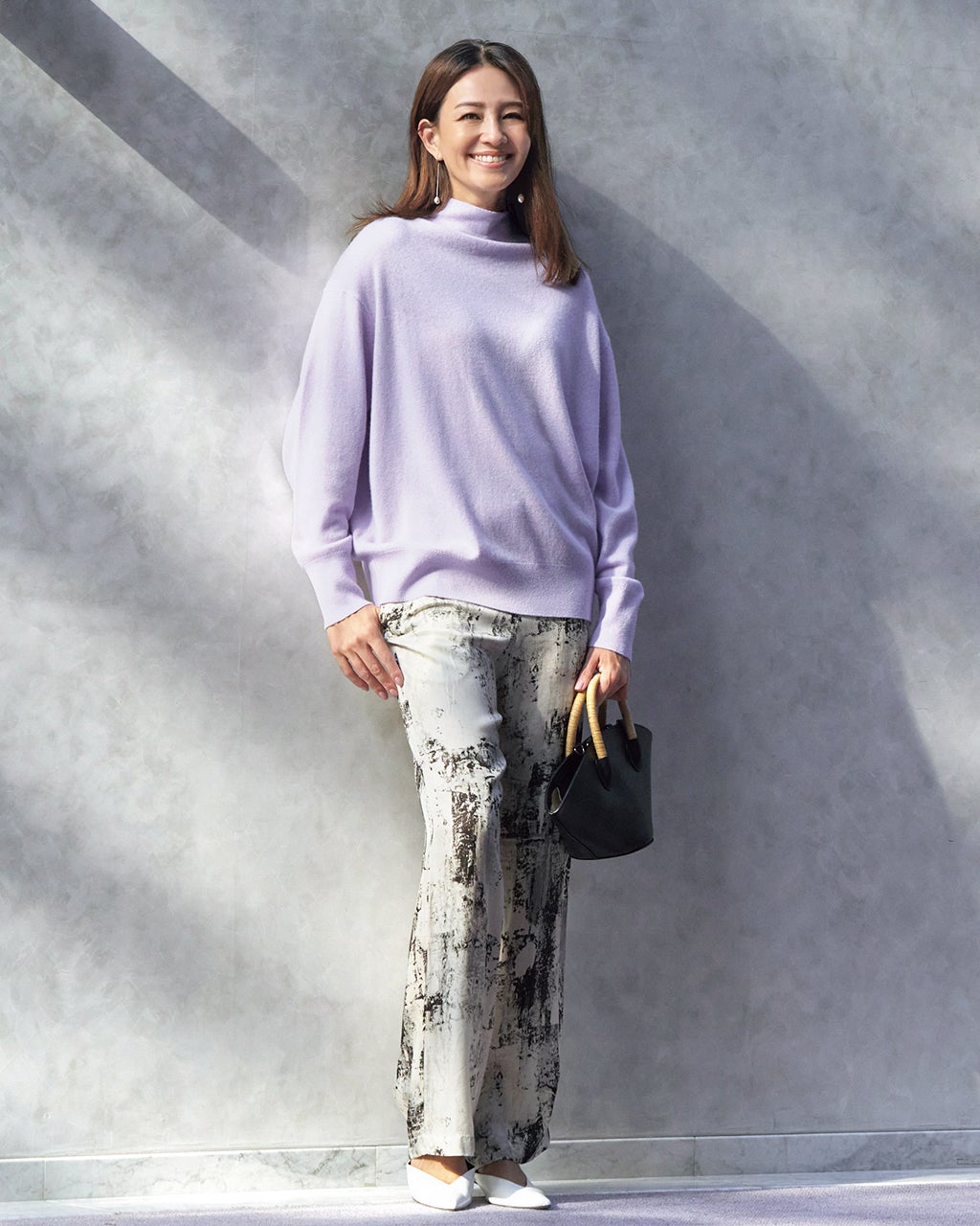 カシミヤ混・ハイネックニット/DoCLASSE