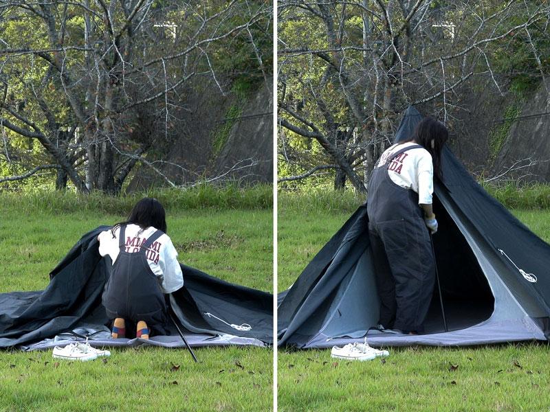 ワンポールテントM（ブラック） T5-47-BK - DOD（ディーオーディー