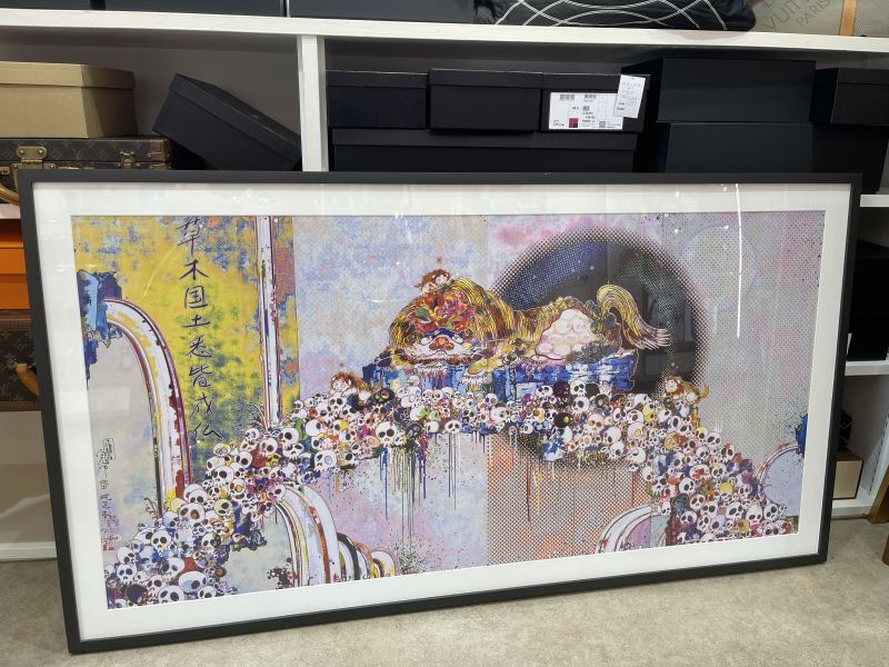 極美品】村上隆 「死を見つめる幸運の獅子の図」 A Picture Of Blessed