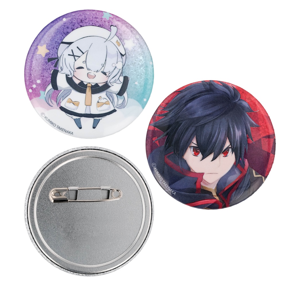 キラキラと輝く特別な仕上がりの缶バッジ