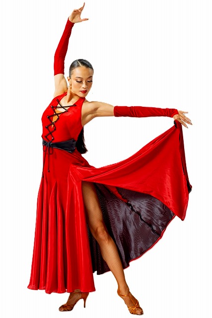 取り寄せ品】社交ダンス衣装 ラテンワンピース（M・L） 3L-00167