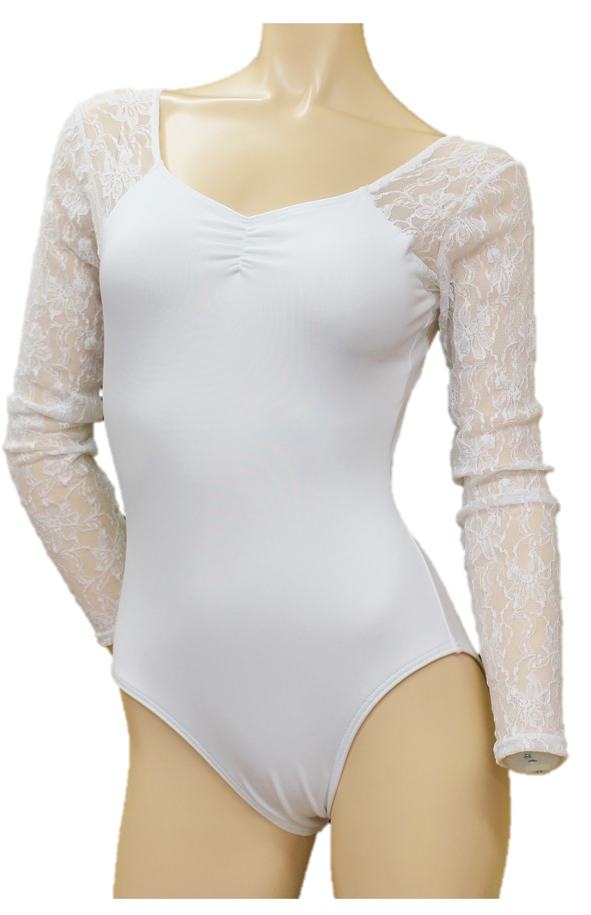 バレエ用品の【SALLY】レースロングスリーブレオタード レオタード