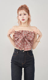 タータンチェックリボンベアトップ – Darich (ダーリッチ)