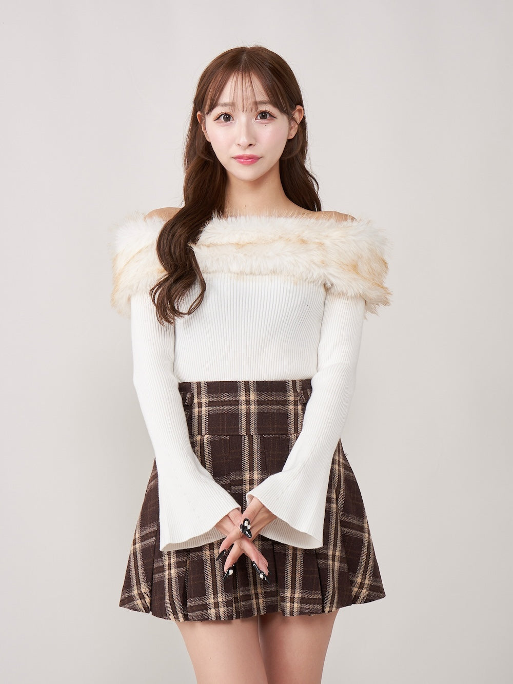 カラーファーオフショルニットトップス – Darich (ダーリッチ)