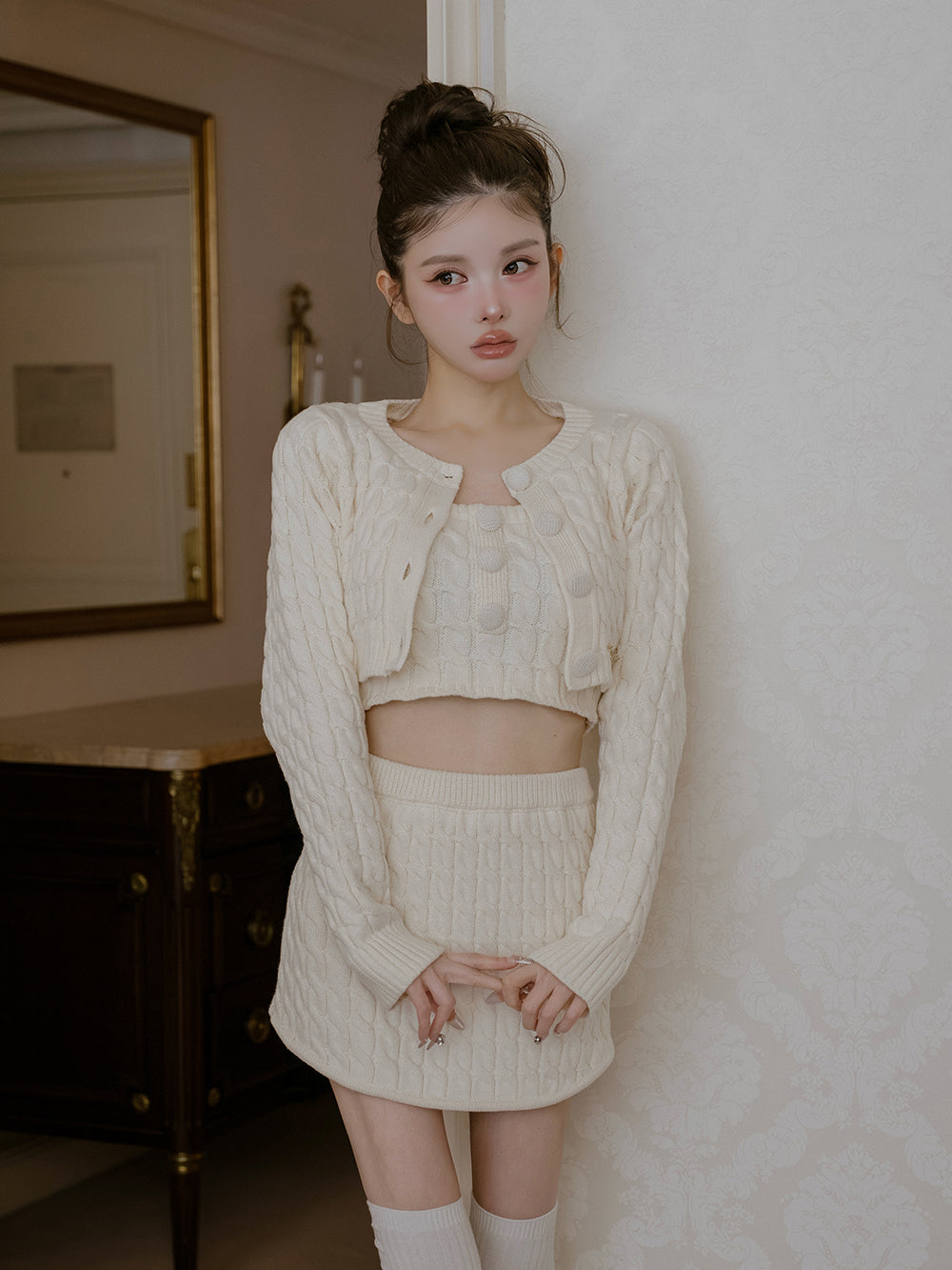 DOLLYケーブルニット3ピースセット – Darich (ダーリッチ)