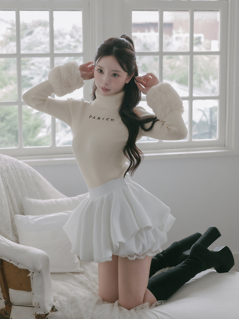 スムースファーリブニットトップス – Darich (ダーリッチ)