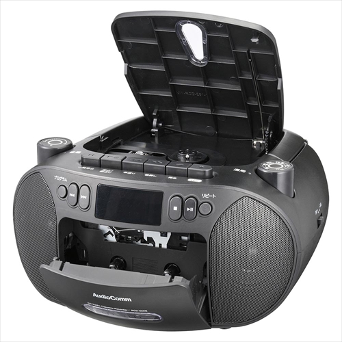 CDラジカセ RCD-320N-K AudioComm ラジカセ・コンポ ブラック