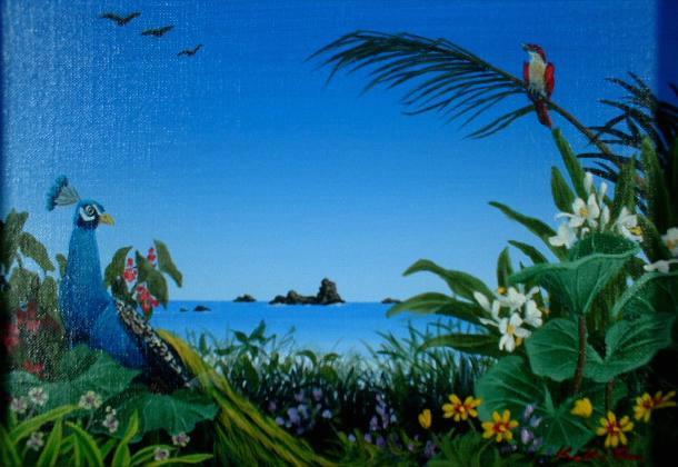 北久美子 緑の風（油彩SM）