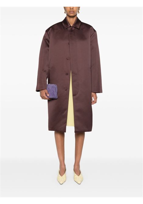 Brown maxi satin coat Philosophy Di Lorenzo Serafini - women